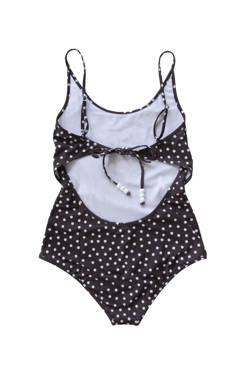 Saona Badedragt - Brown w. Dot