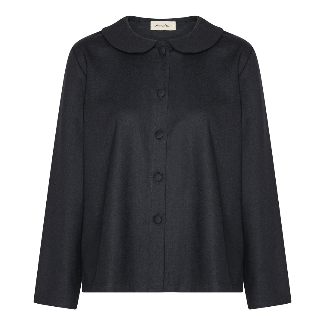 Sine Skjorte - Dark Navy Soft Wool