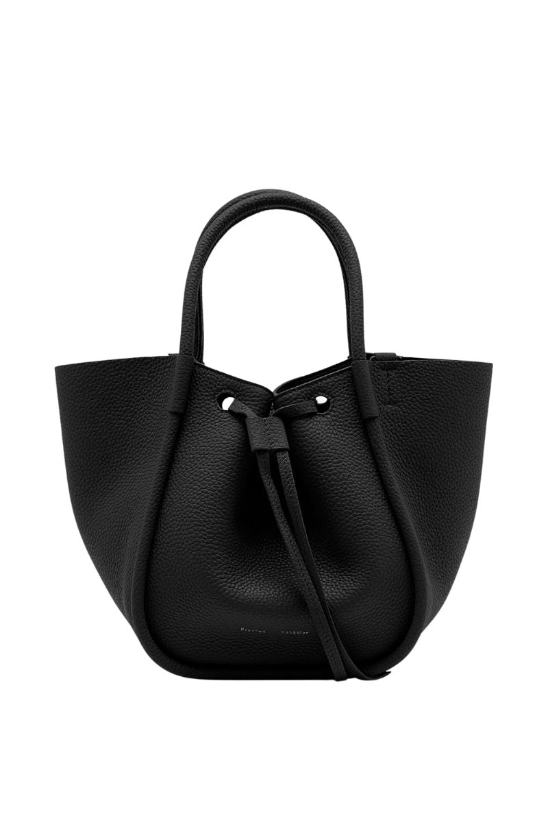 Small Ruched Tote - Black