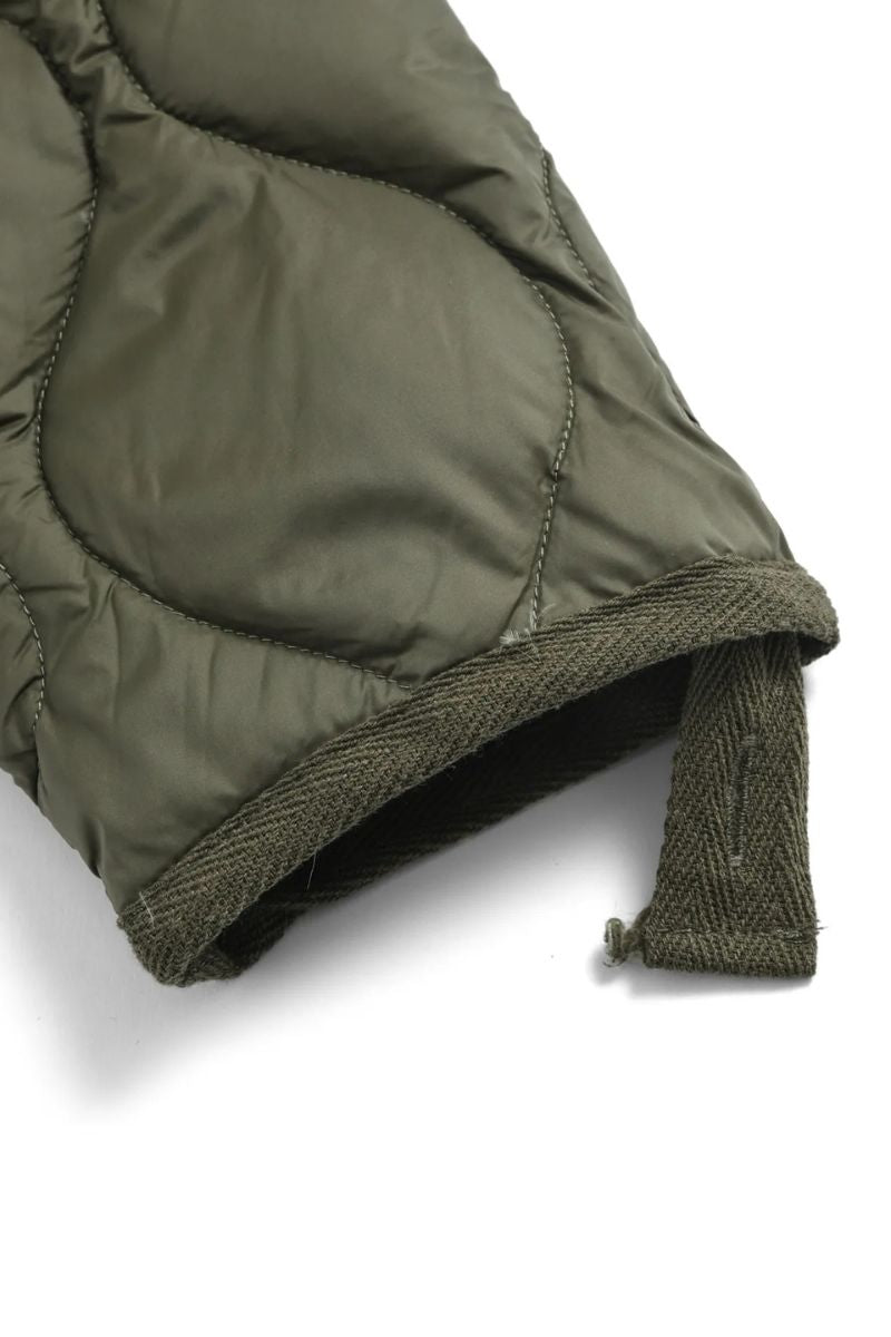 Military Crew Neck Down Jacket - Dark Olive