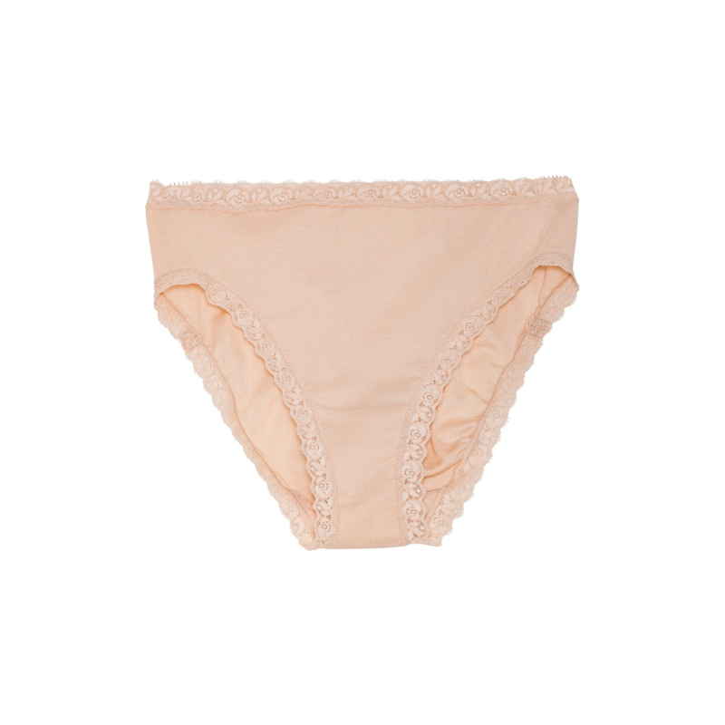 Panties cotton lisle low - Powder Beige