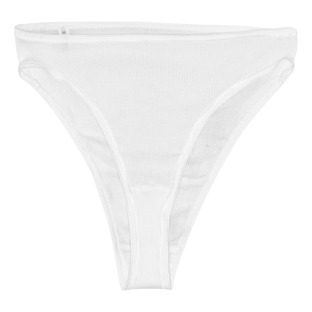 Trusser mercerised cotton rib 3101 - White