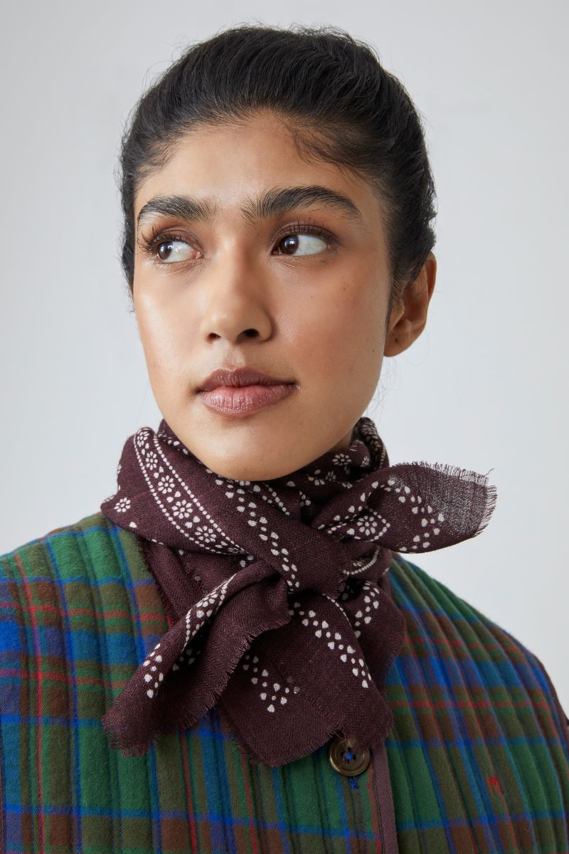 Wool Foulard no.676 - Fig