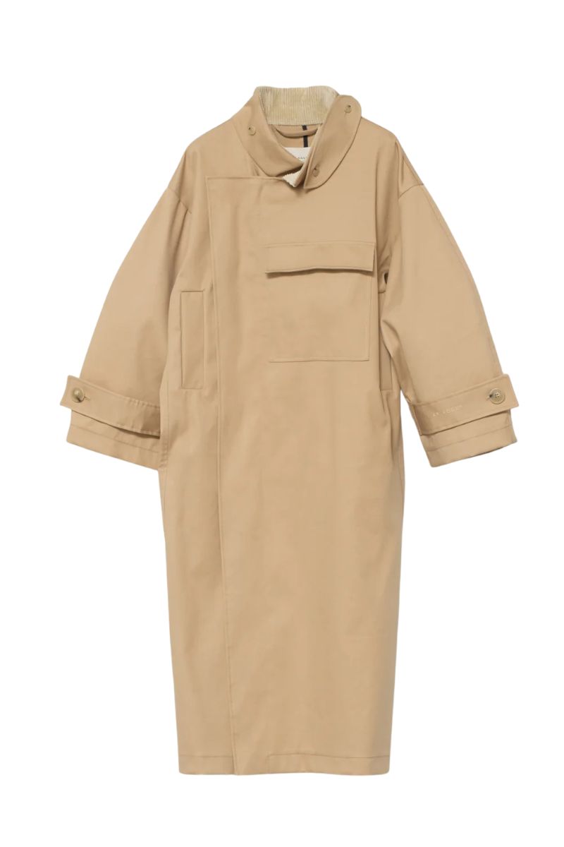 Water Resistant Coat - Cool Beige