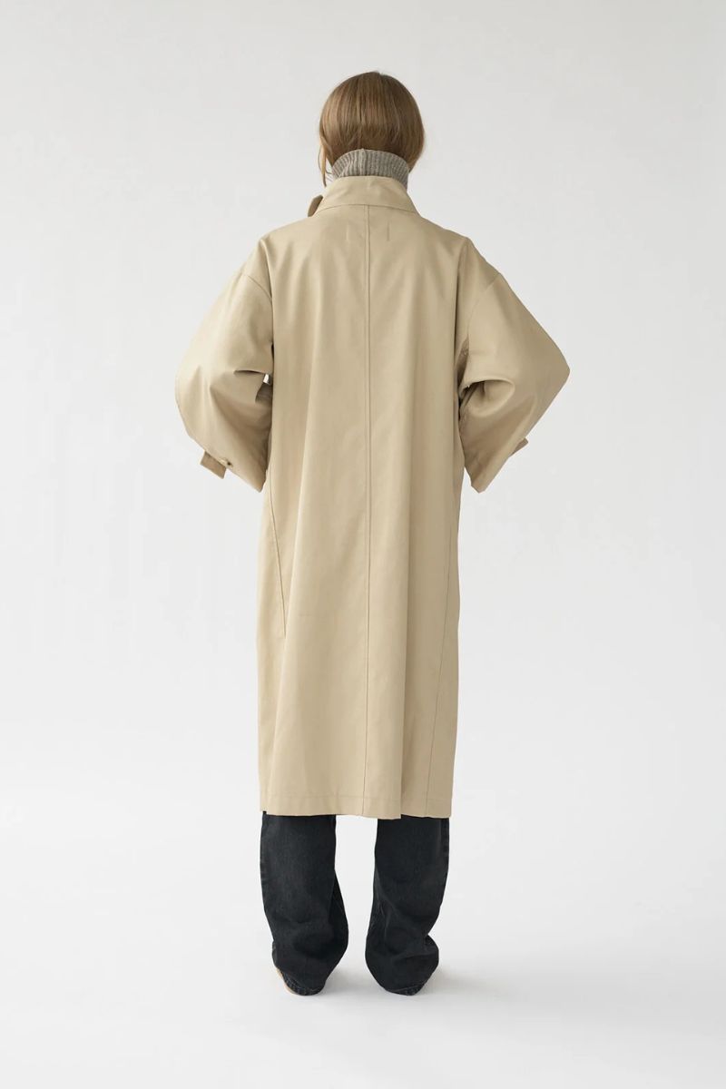 Water Resistant Coat - Cool Beige
