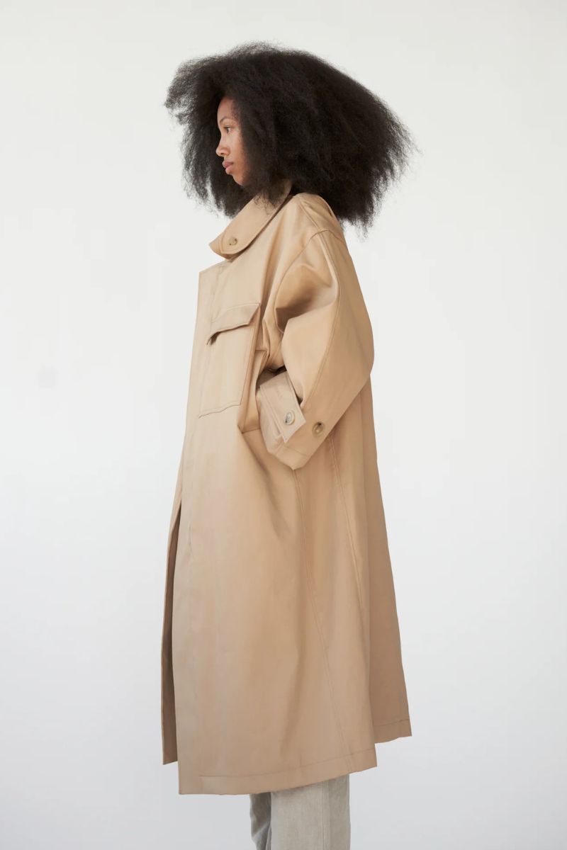 Water Resistant Coat - Cool Beige