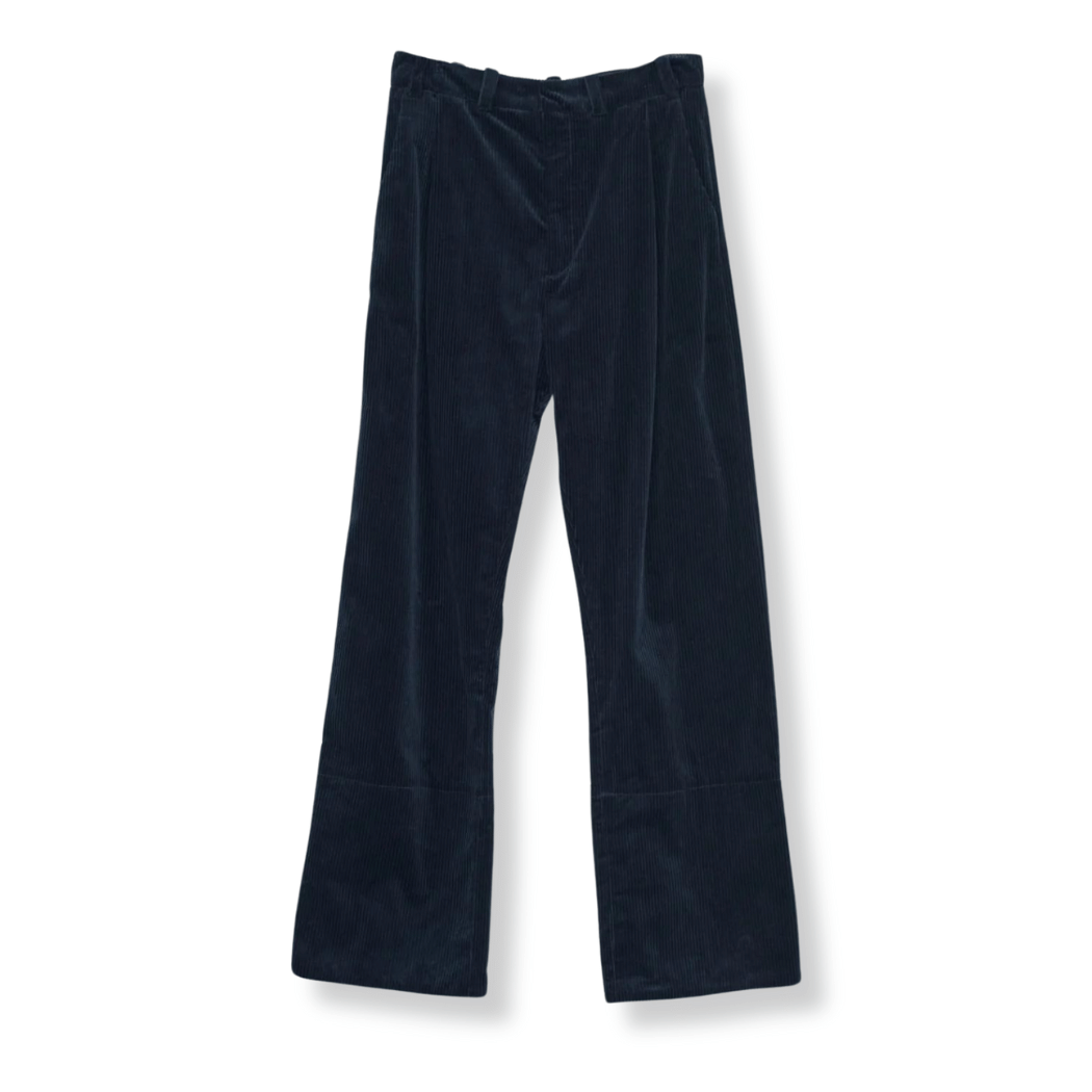 Corduroy Box Trousers - Navy