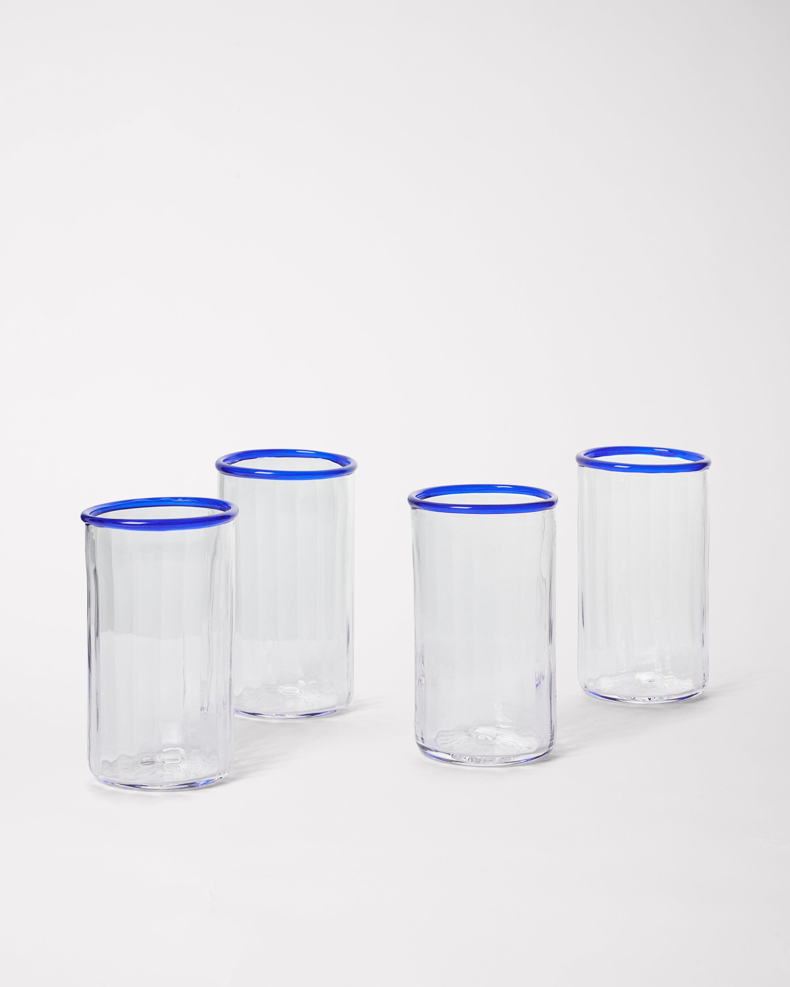 Peter Glass Large - Sapphire Set of four