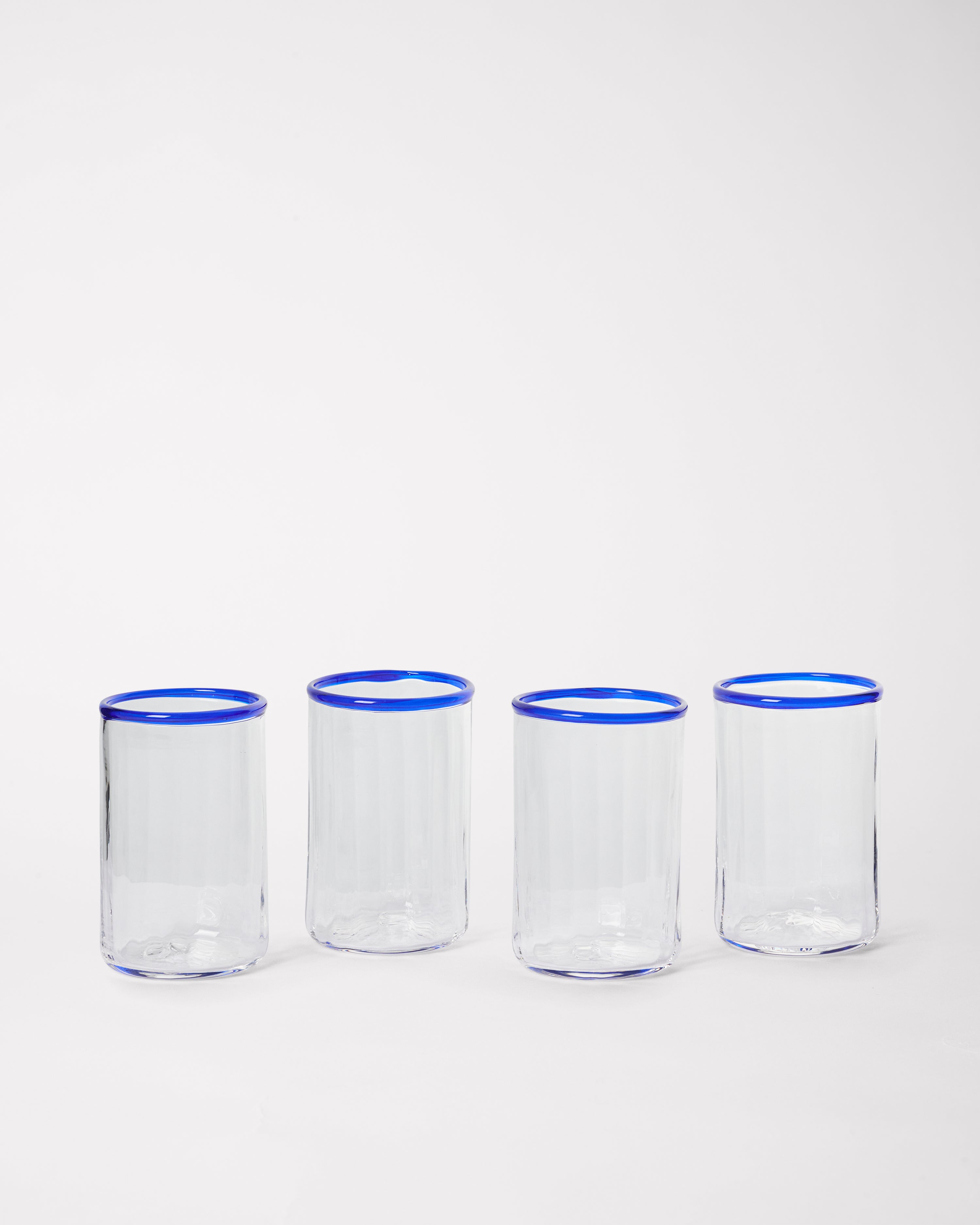Peter Glass Small - Sapphire Set of four