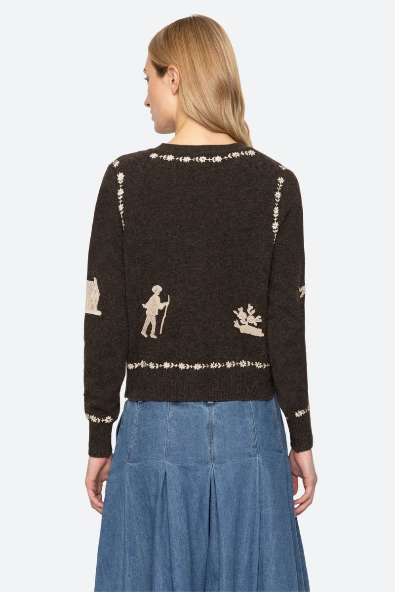Margeurite Cardigan - Coffee