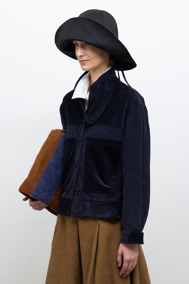 Japanese 8-wale Cotton Cord Arden Jacket - Dark Navy