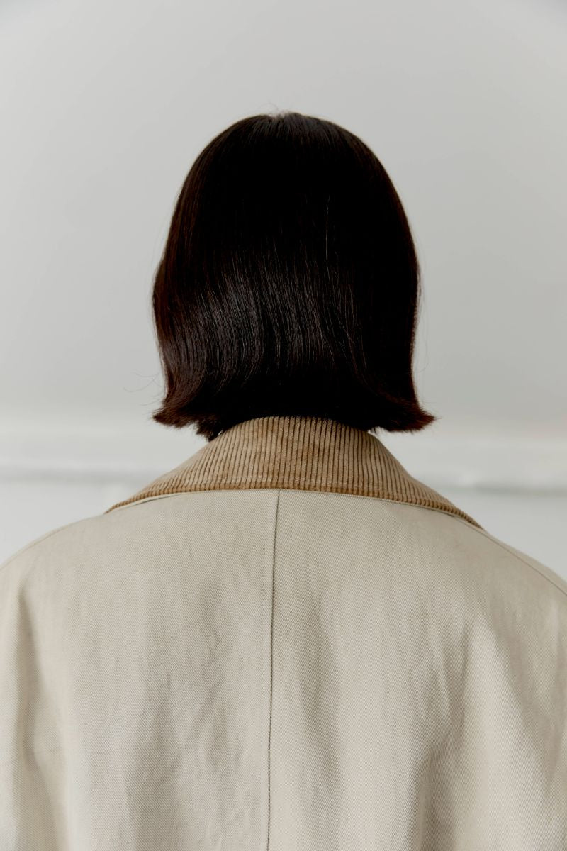 Japanese Drill / 8 Wale Cord Hunter Jacket - Natural/Biscuit