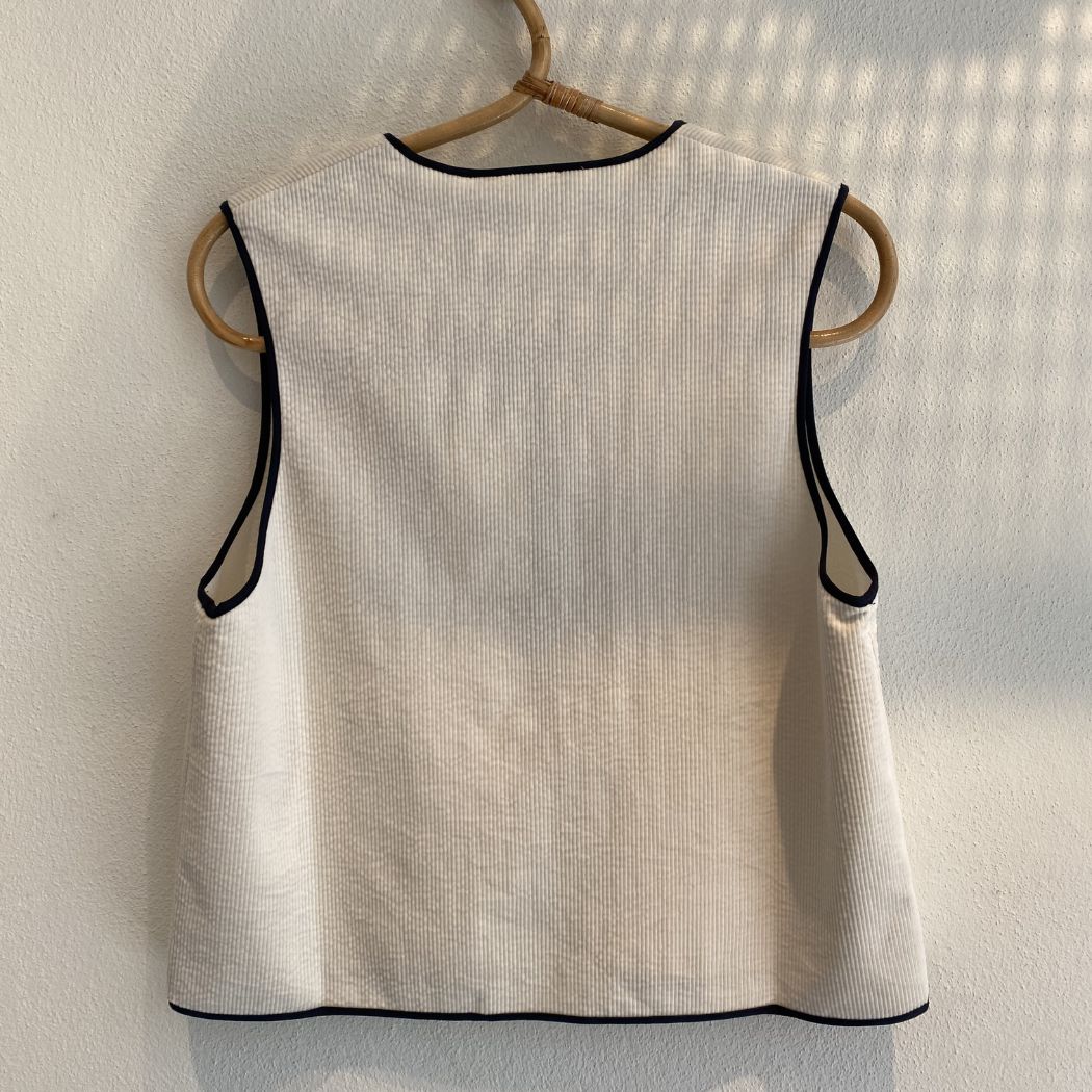 Katie Vest - Cream Corduroy