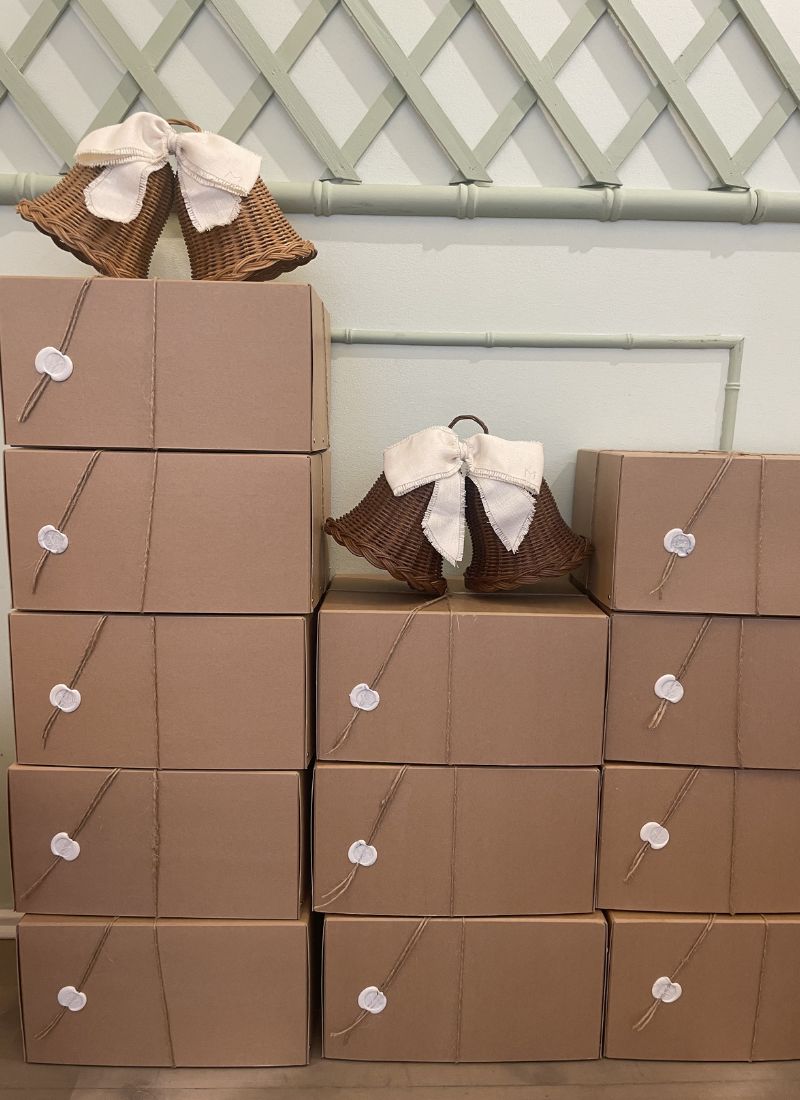 Juleklokke med hvid sløjfe