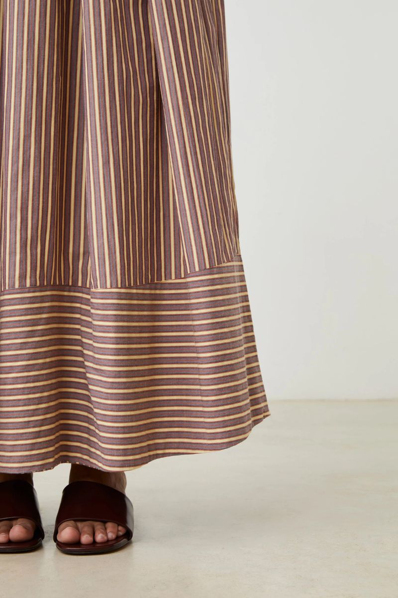 Nederdel Paule N°836 Pop Stripes - Garnet