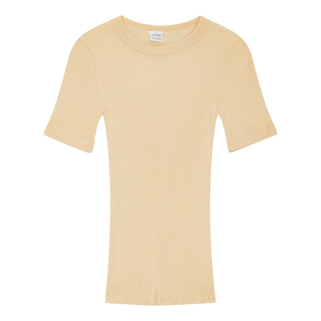 Roundneck T-Shirt 7159 - Ribbed Cotton - Vanilla