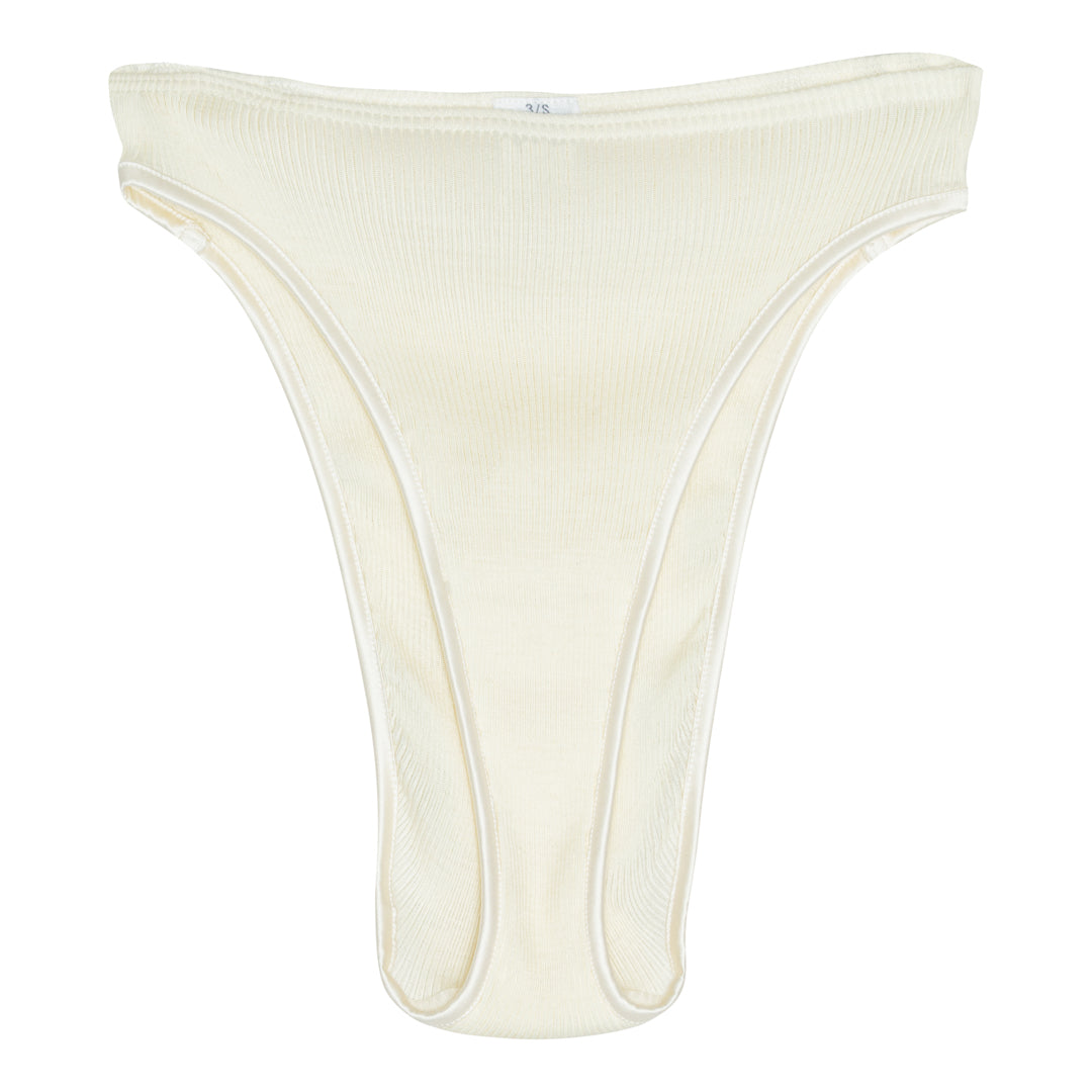 Trusser Middle Rise Ribbed Brief Wool/Silk 4243 - Ivory