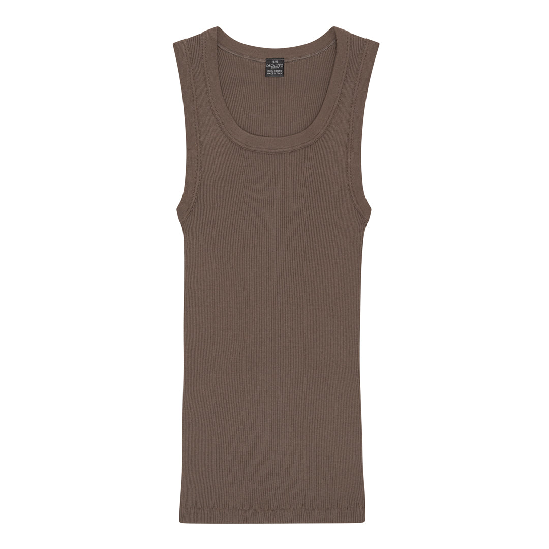 Ribbed Tank Top 7166 - Brownie