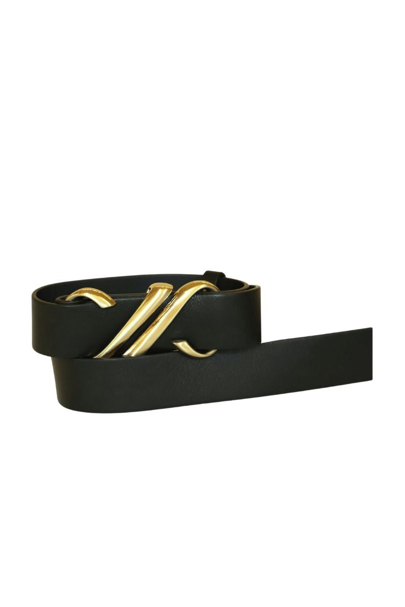 Monogram Belt In Shiny Calf - Black