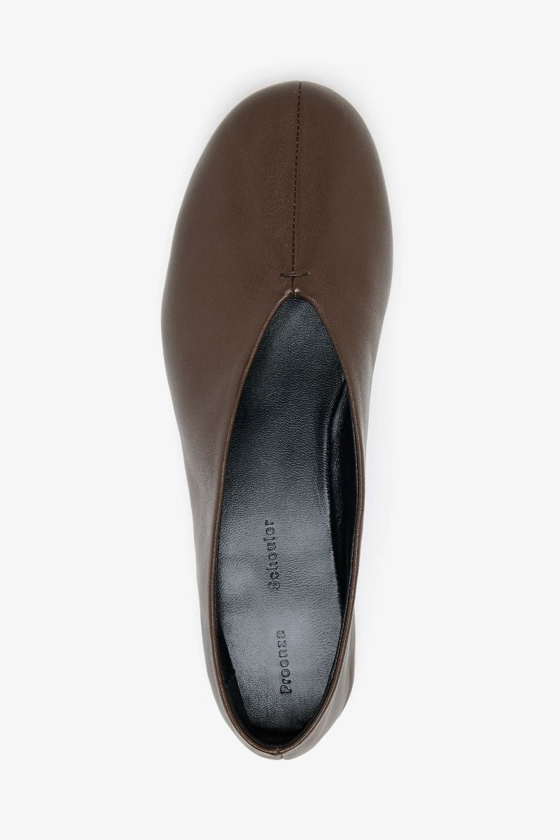 Tea Ballet Flats - Mahogany