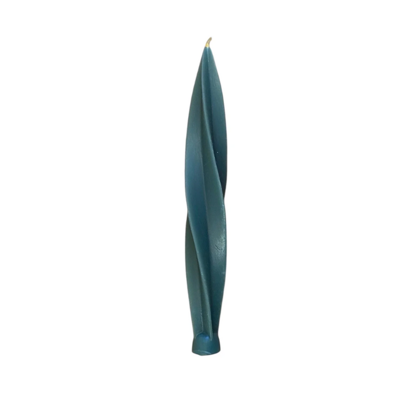 Twisted Candle - Turquoise