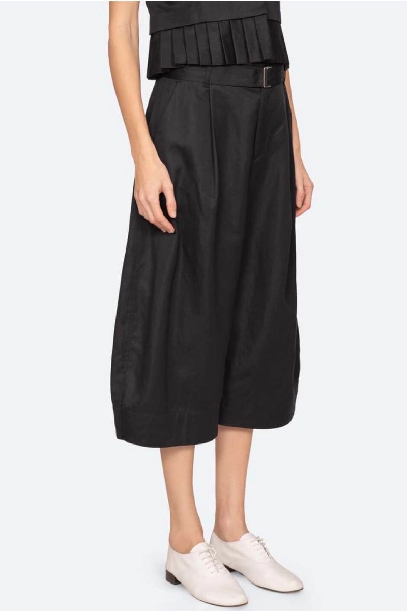 Angelina Suiting Culotte Trousers - Black