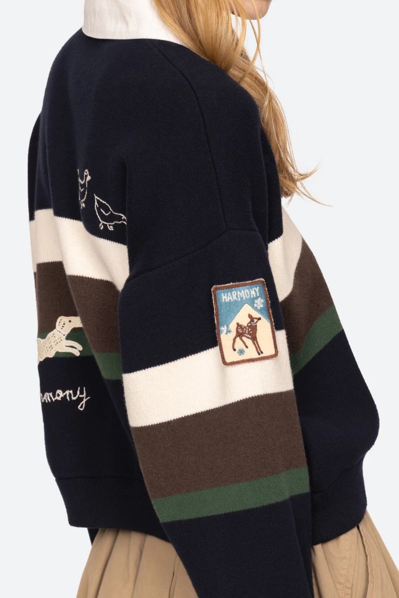 Arthur Varsity Knit Rugby Shirt - Multi
