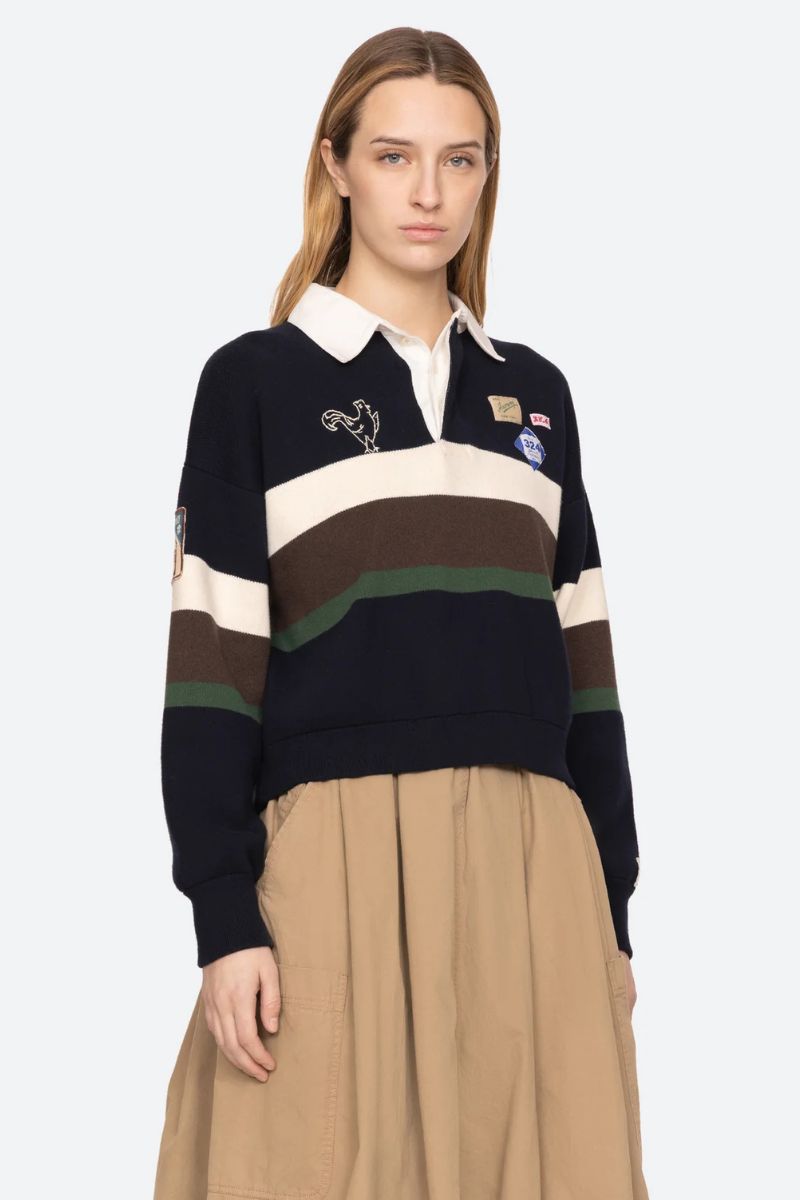 Arthur Varsity Knit Rugby Shirt - Multi
