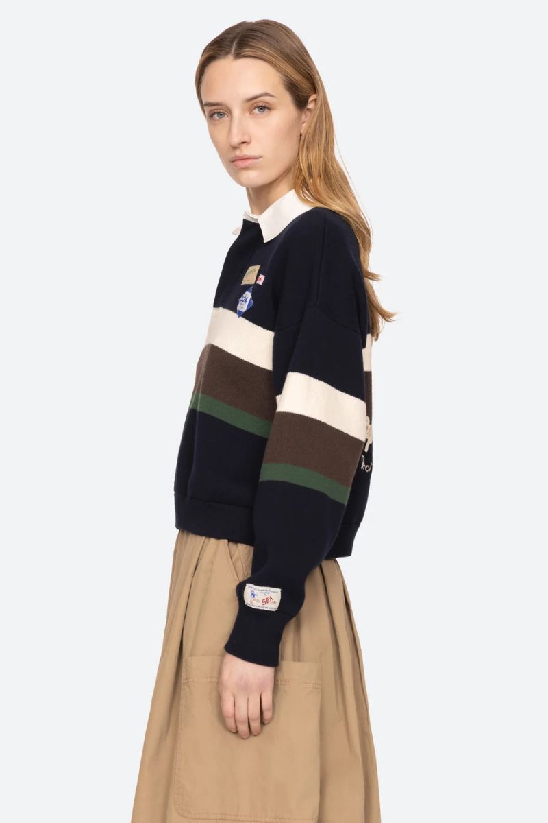 Arthur Varsity Knit Rugby Shirt - Multi