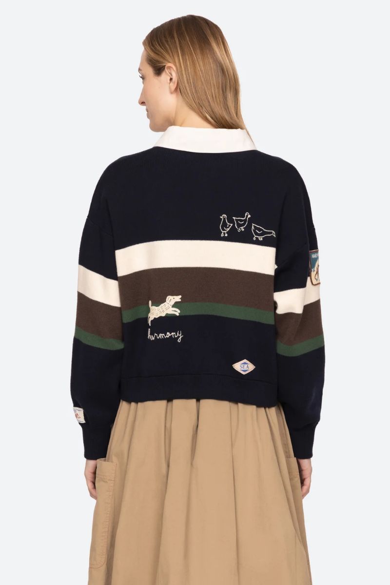 Arthur Varsity Knit Rugby Shirt - Multi