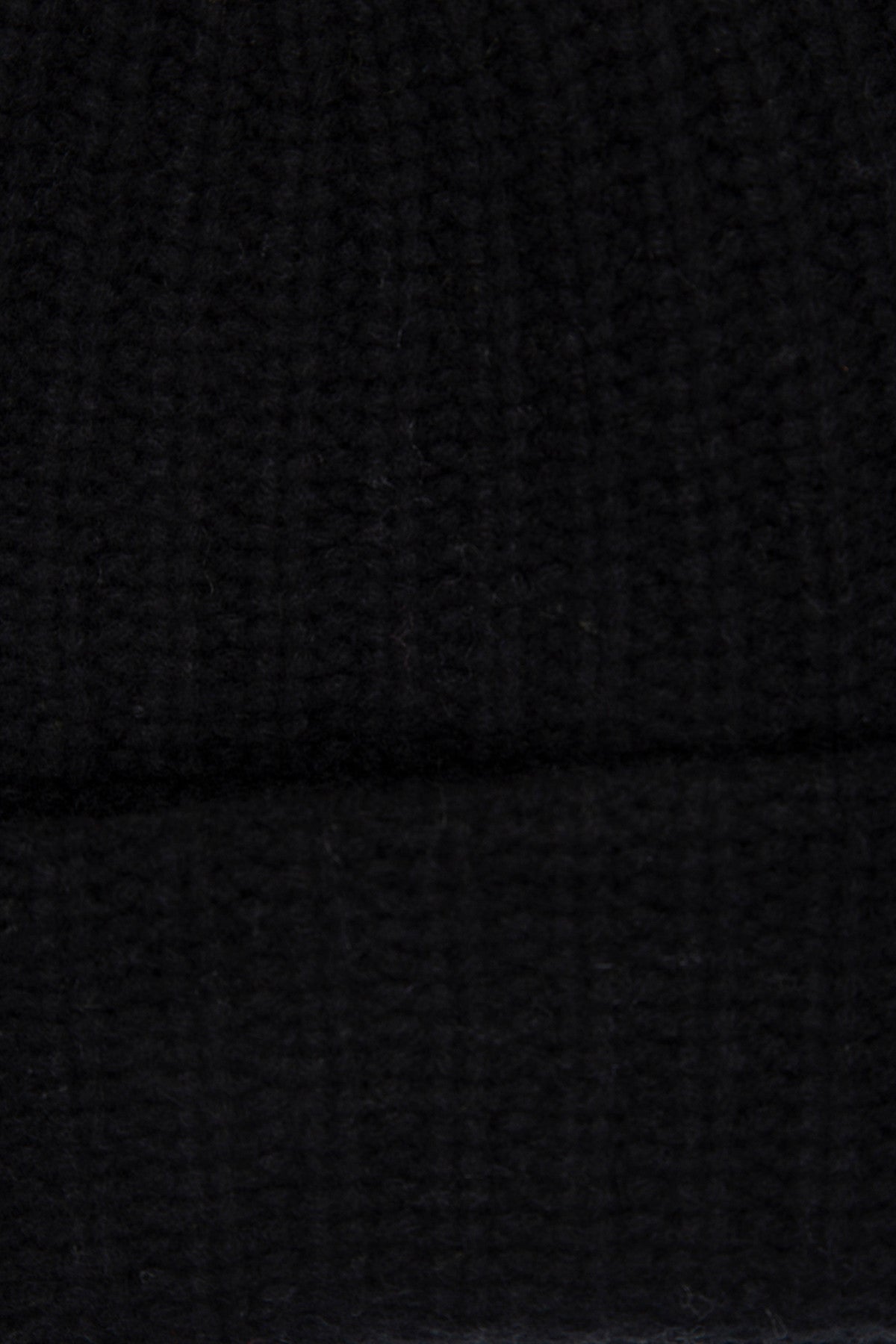 Ribbed Cashmere Beanie - Black