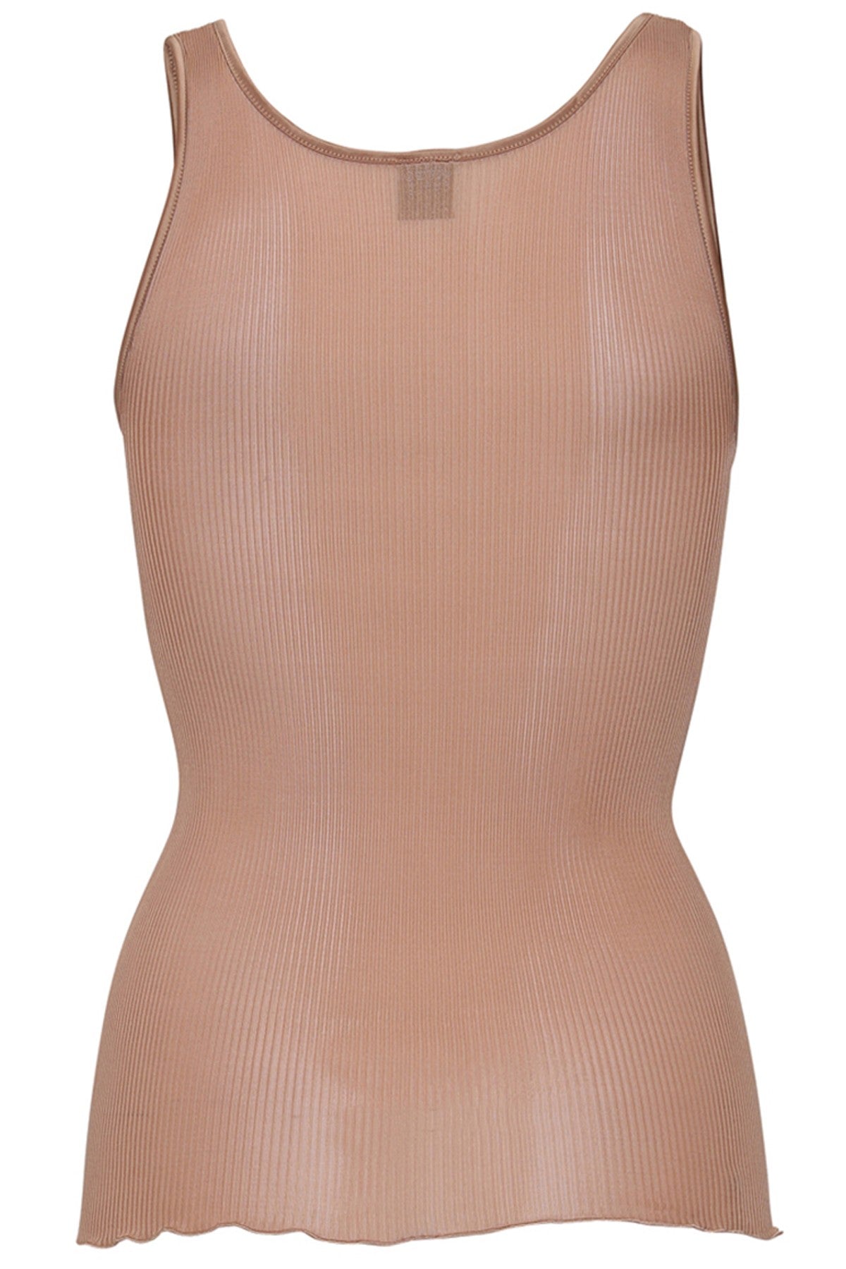 Silk Rib Tank Top - Caramel