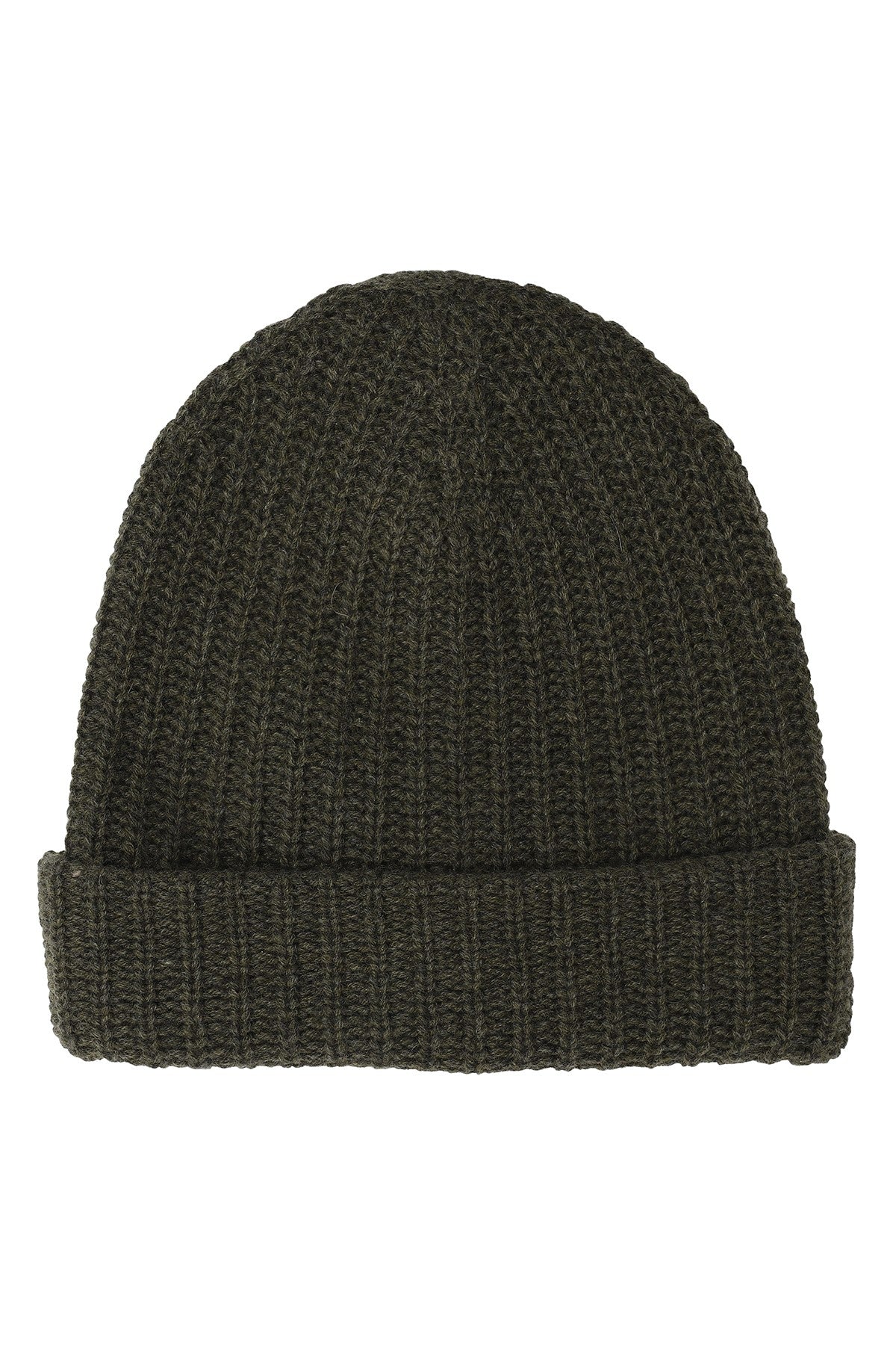 Ribbed Cashmere Beanie - Borneo Green