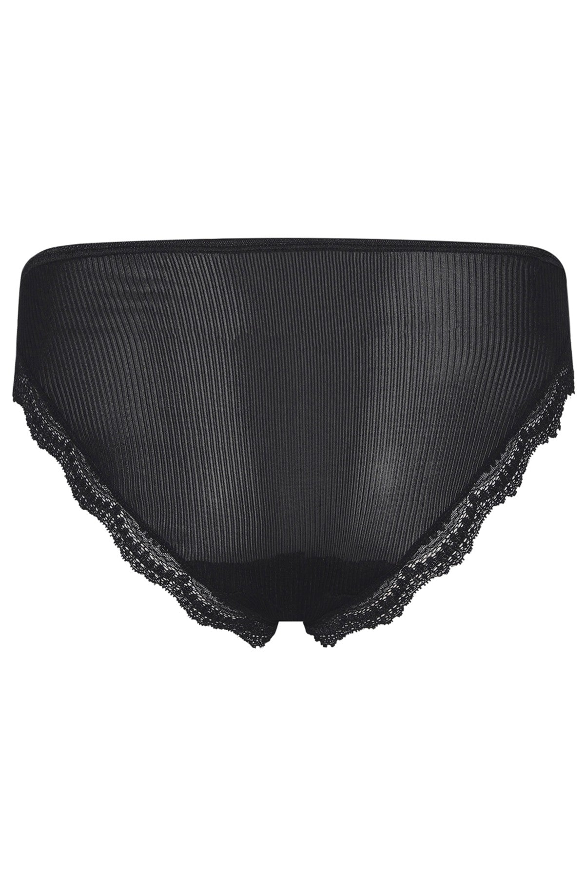 Silk Rib Panties - Black