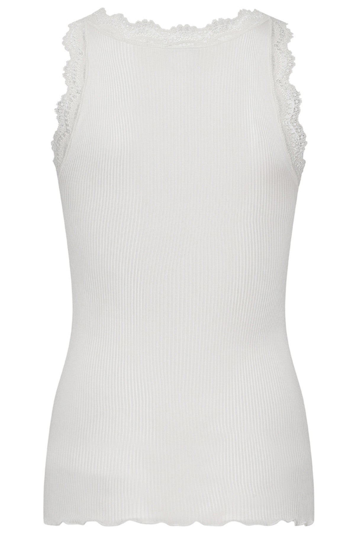 Silk Rib Tank Top - Ivory