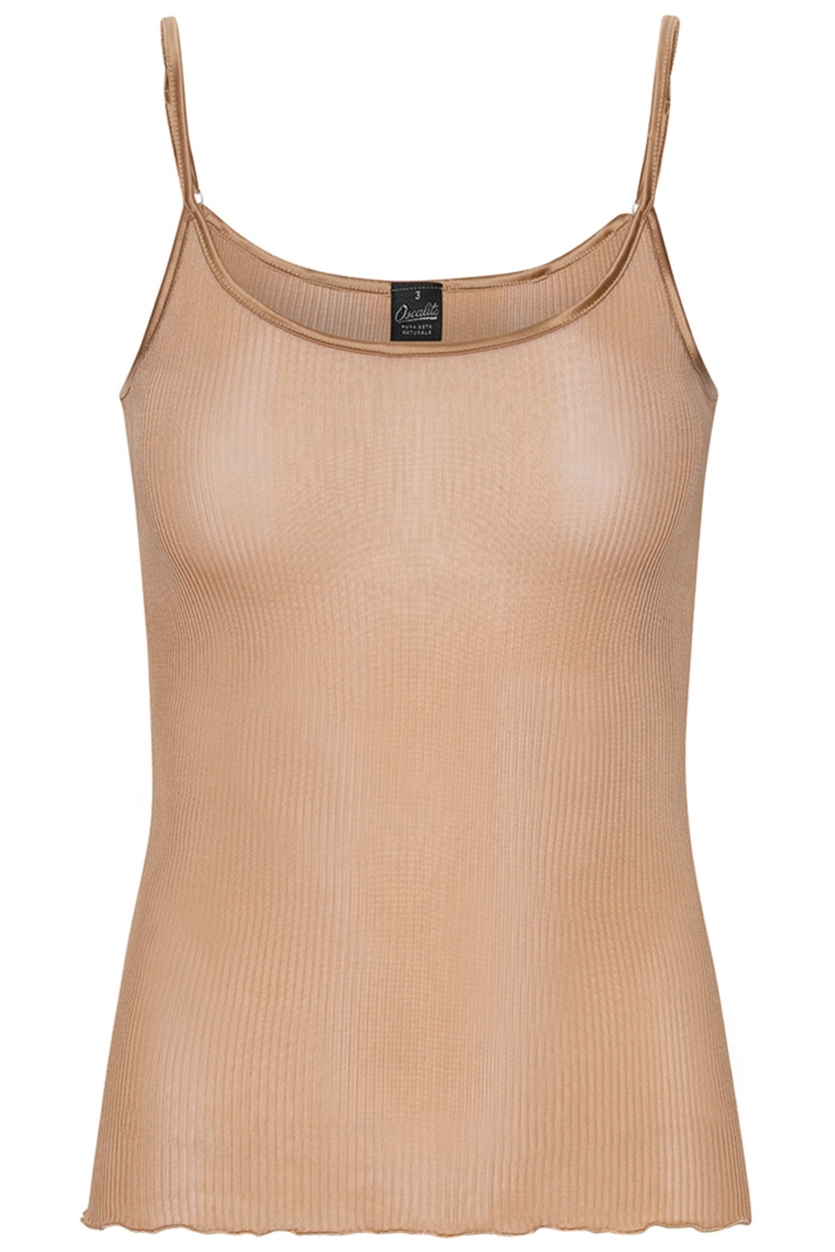 Cami Silk Rib Undertrøje 9450 - Caramel