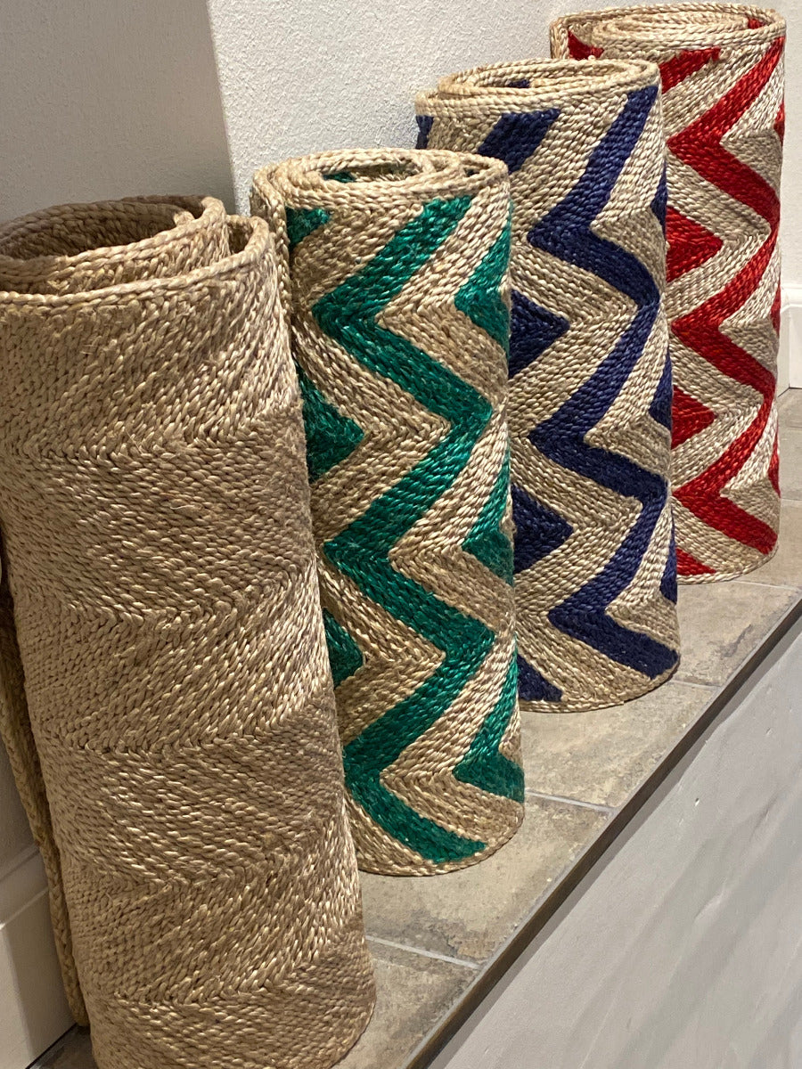 Zig-Zag Tæppe - Grøn