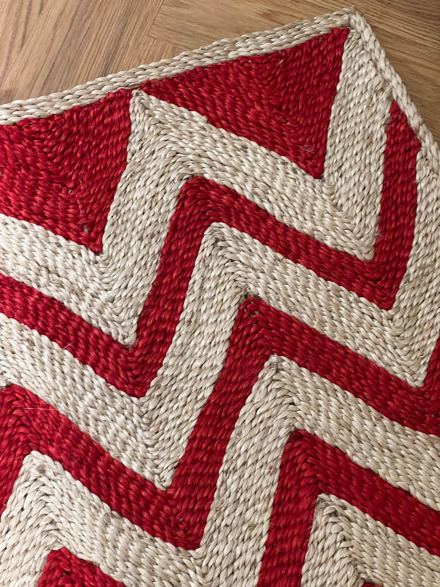 Zig-zag Carpet- Red