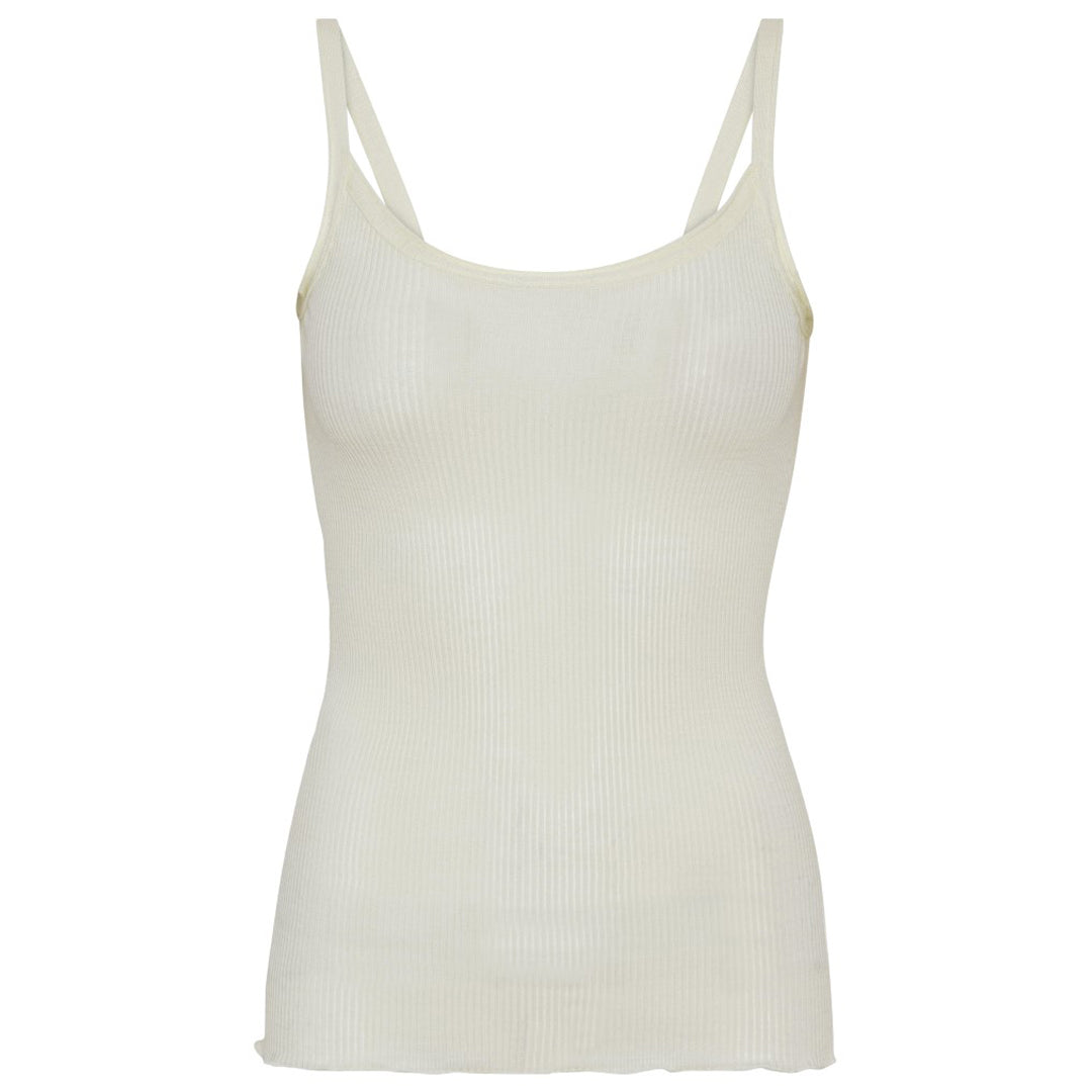 Wool Silk Rib Undertrøje 3440 - Ivory
