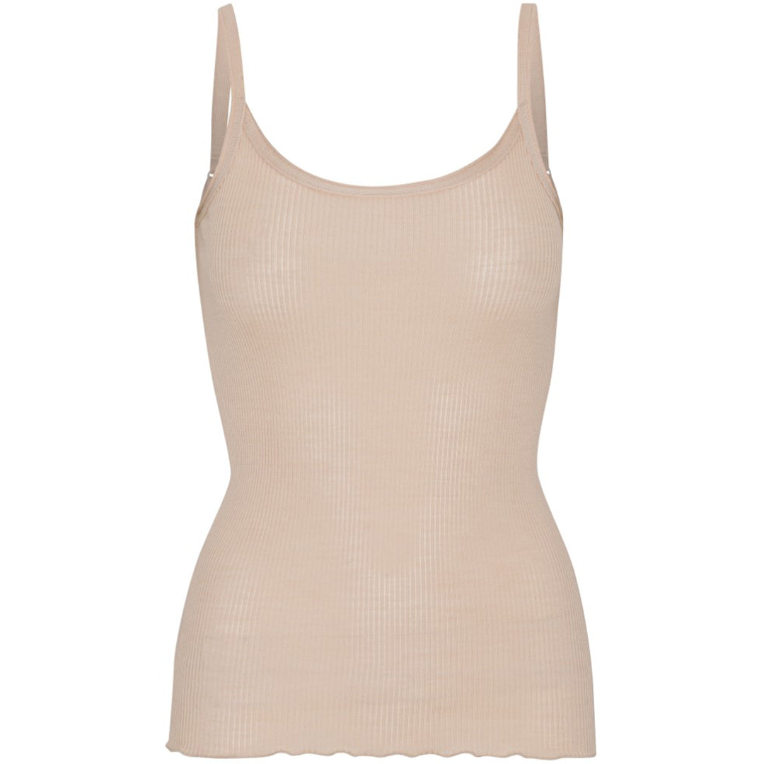 Wool Silk Rib Undertrøje 3440 - Powder Beige