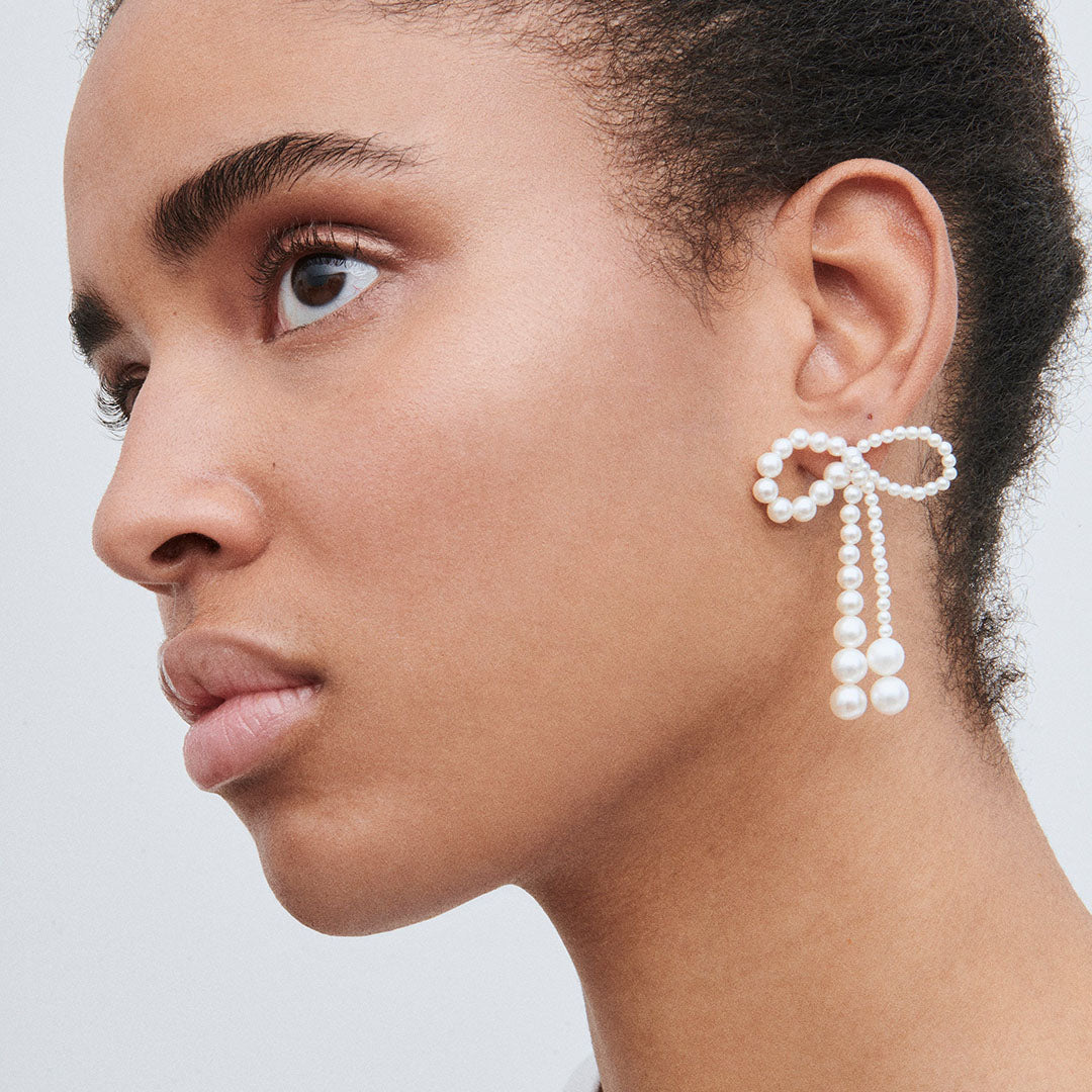 Grande Rosette de Perles Øreringe