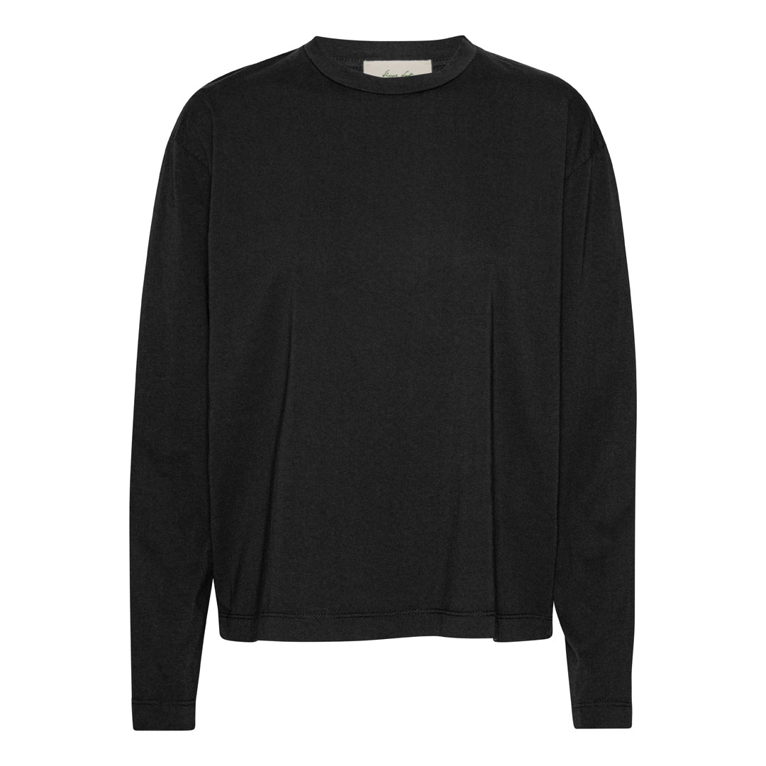 Loose Fit Organic Long Sleeve T-Shirt - Black