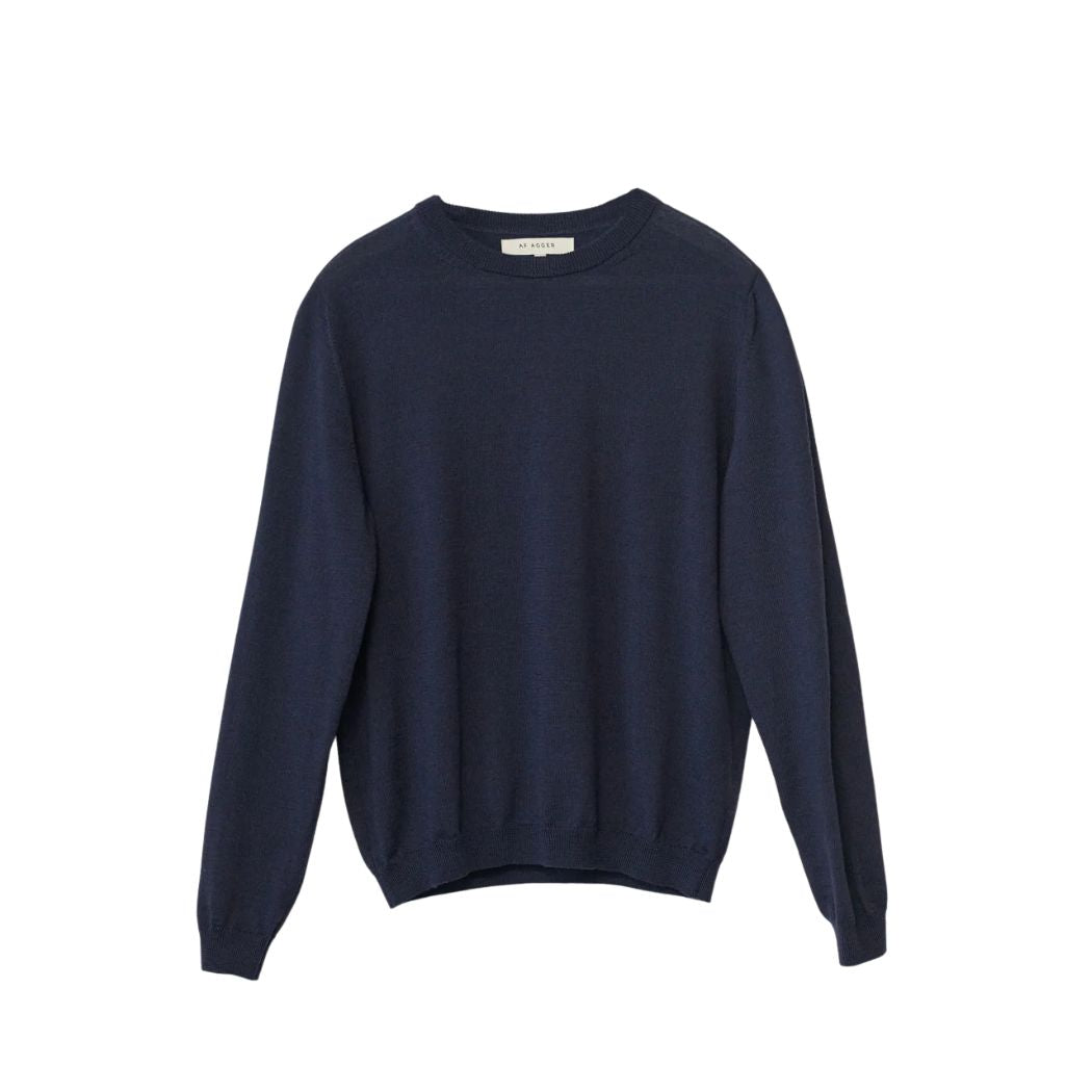 Merino knit crew neck - Navy