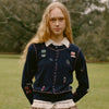 Claira embroidered Cardigan - Navy