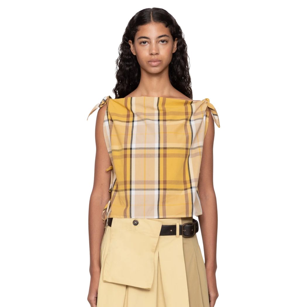 Copeland Plaid Top - Gul