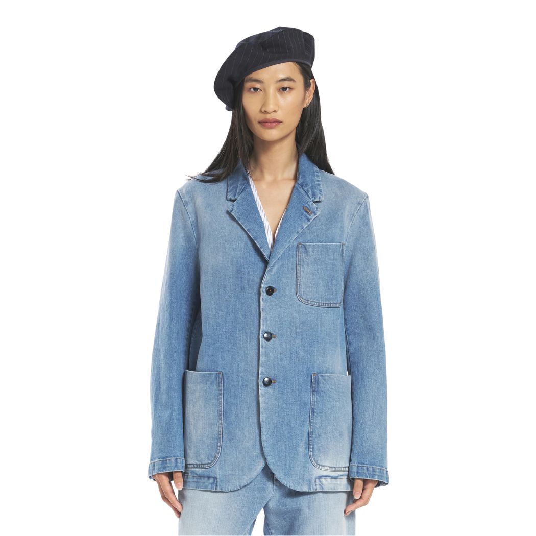 Blazer - Silvano Paro Cielo - Denim Blå