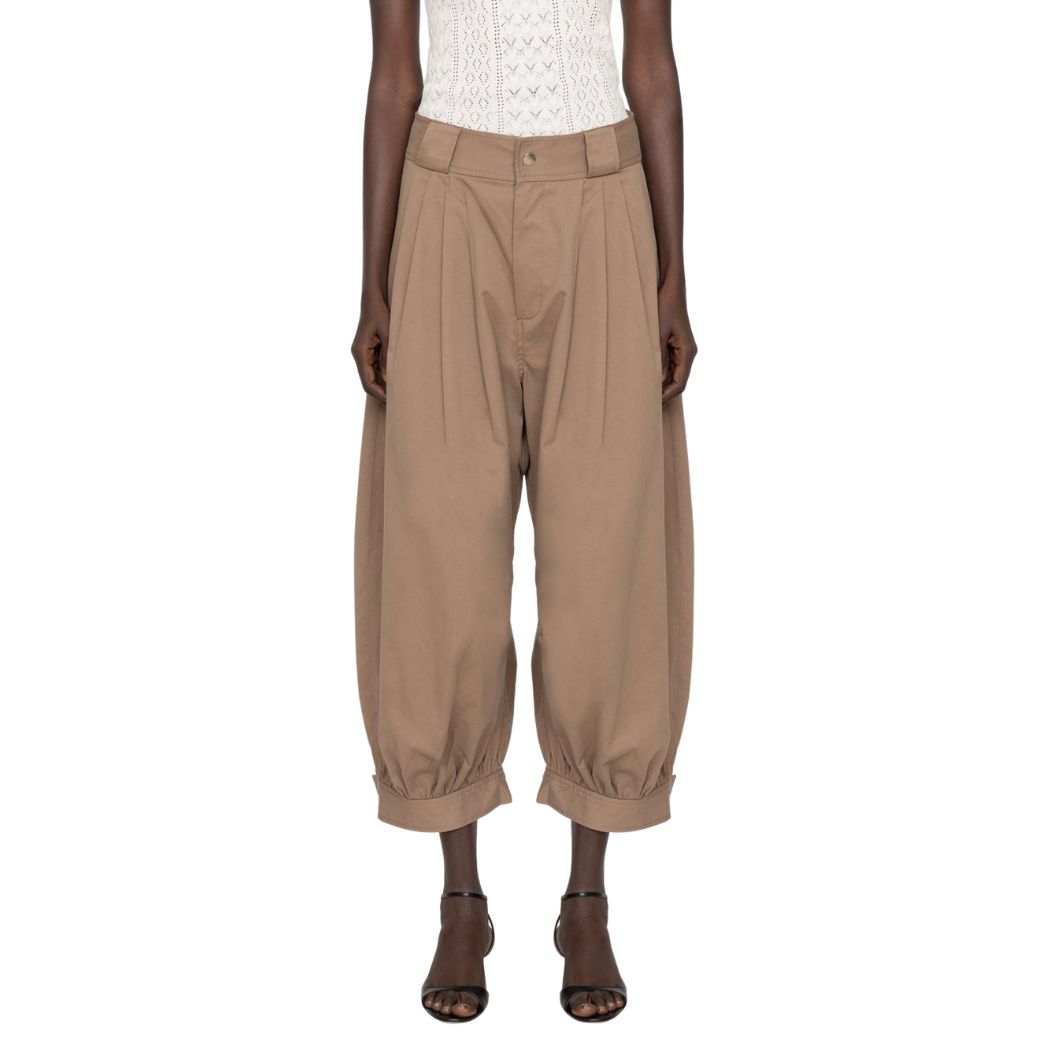 Lois Twill bukser - Taupe