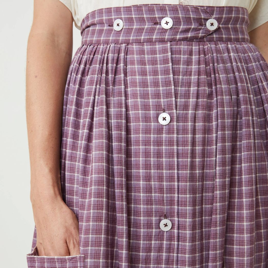 Nederdel Mona N°837 Messager Checks - Amethyst