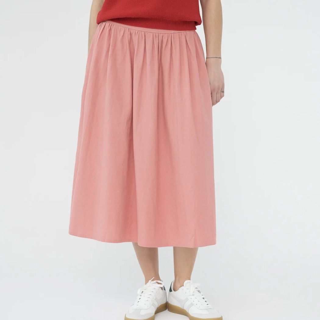 Linen skirt - Raspberry