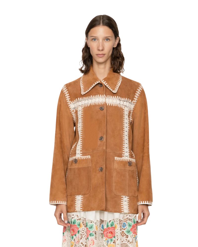 Irena Suede Jakke - Camel